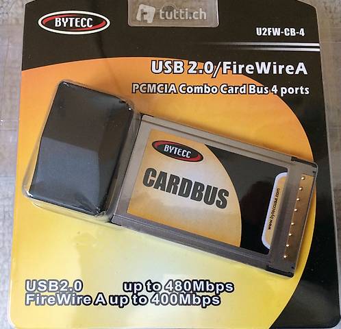 Card Bus PCMCIA combo 4 ports USB/FireWire A