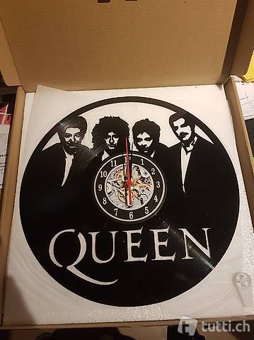 Queen Schallplatten Uhr