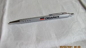 Kugelschreiber,  ORGAPACK, Metall neuwertig