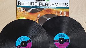 Tischsets LP Vinyl, Silikon, Placemats, neu