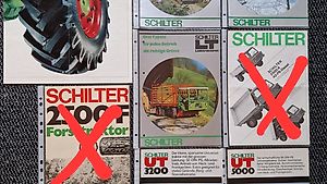 Verkaufe Original Schilter Traktoren / Transporter Prospekte