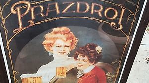 Druck einer tschechischen Bierreklame von 1842