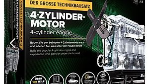 Der grosse Technik-Bausatz 4-Zylinder-Motor, Massstab 1:3