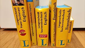 Verschiedene Wörterbücher französisch und englisch