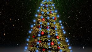 Weihnachtsbaum-Lichternetz mit 210 LEDs Blau 210 cm