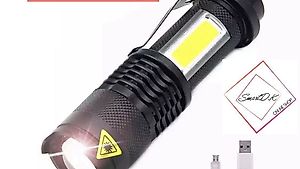 Taschenlampe LED, Handlampe USB Wiederaufladbar Neu 