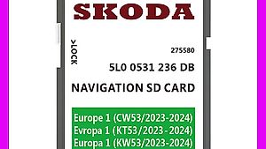 SKODA 2 Navi SD 32GB EU+UK 2023-2024