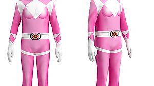 Power Ranger Kostüm Grösse 130-140 Rosa/Pink