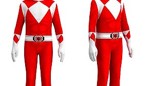 Power Ranger Kostüm Grösse 130-140 Rot
