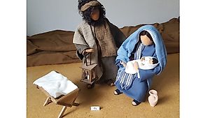Schwarzenberger Krippenfiguren Maria/Josef/Jesuskind N14