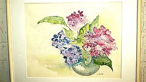 Blumen mit Vase von U. Dittli