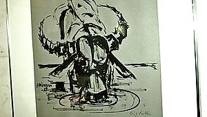 Mamuth Elefant Zeichnung (Kaligraphie) Erismann59