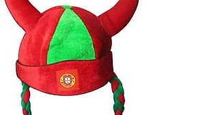 Fan chapeau drôle Portugal avec des cornes football