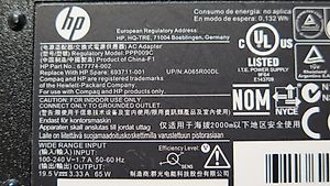 HP Netzteil 65W -19.5V Original