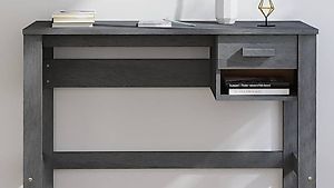 Schreibtisch HAMAR Dunkelgrau 110x40x75 cm Massivholz Kiefer