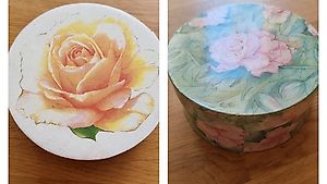 Geschenkbox Aufbewahrungsbox Rose & florales Muster