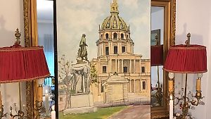 Exceptionnel peinture sur toile L?hôtel des Invalides Paris!