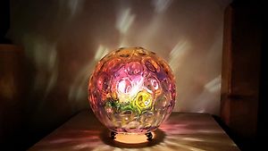 Iridescent Glass Table Lamp