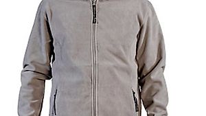Fleece-Jacke mit Kapuze für Herren, Größe M, grau