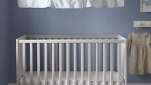 Babybett SUNDVIK, grau, 70x140 cm