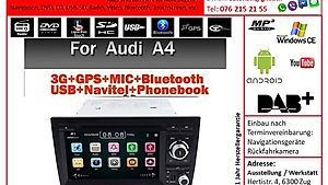 Audi A4, Radio, Navi, CD, Bluetooth, USB, Touchscreen