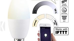 WLAN-LED-Lampe, für Amazon Alexa & Google Assistant, E14, we