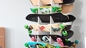 2 x Skateboard Ständer Massiv Holz Handarbeit Skatebords