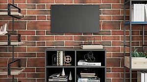 TV-Schrank mit Metallbeinen Hochglanz-Grau 69,5x30x50cm