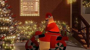 Aufblasbarer Weihnachtsmann LED 156 cm