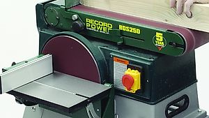 Kraftvolle Teller-Bandschleifmaschine BDS250 von Recordpower