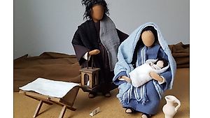Schwarzenberger Krippenfiguren Maria/Josef/Jesuskind N8