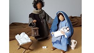 Schwarzenberger Krippenfiguren Maria/Josef/Jesuskind N5