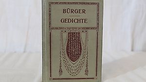 Antikes Buch "Bürgers Gedichte" aus dem Jahr 1789