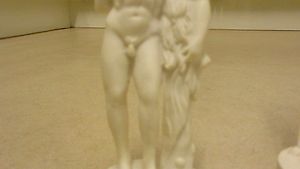 2x Skulptur Griechenland Aphrodite Zeus Herakles Alabaster