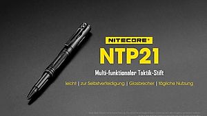 NiteCore NTP21 Tactical Pen aus Alu, Gratisversand!