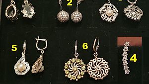 925 Silber hochwertige Ohrringe - Einzelverkauf