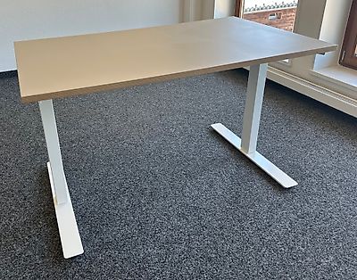 Schreibtisch Höhenverstellbar beige holz